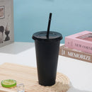 Axyaa 710ml Macaron Plastic Straw Cup - Large Capacity, Reusable, Ideal for Parties & Coffee