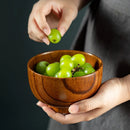 Axyaa Wooden Soup Bowl: Natural Salad Noodles Rice Bowls Home Kitchen Tableware