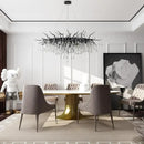 Axyaa Black Crystal Chandelier Water Drop Pendant Light LED