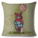 Axyaa Cartoon Panda Bear Pillowcase 45x45cm for Home Decor