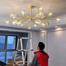Axyaa Crystal Chandelier: Modern Luxury Pendant Lights for Home Decor