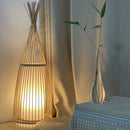 Axyaa Bamboo Woven Table Lamp: Nordic Design, LED Light for Home Decor