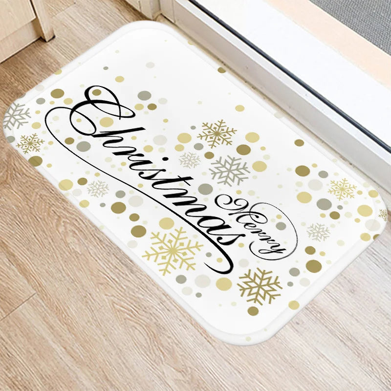 Axyaa Golden Black Letter Printed Door Mat, Non-Slip Floor Home Decoration
