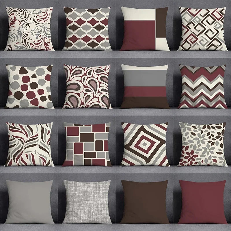 Axyaa Geometric Color Pillowcase Square Cushion Cover 45x45