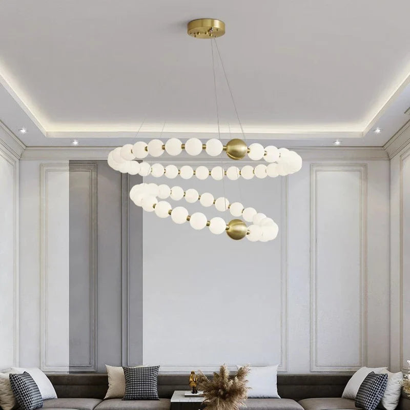 Axyaa Modern LED Ceiling Chandelier for Bedroom and Dining Room
