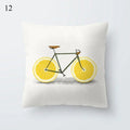 Axyaa Yellow Geometric Print Cushion Pillowcase - 45x45cm