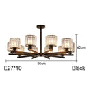 Axyaa Modern Minimalist Black Chandelier LED Indoor Hanging Light