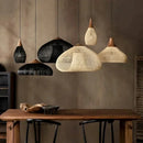 Axyaa Rattan Pendant Lights: Vintage Kitchen Dining Room Luminaries