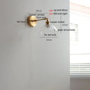 Axyaa Nordic Ceramic Copper LED Wall Lamp with Pull Chain Switch & Adjustable Up/Down Light