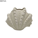 Axyaa Shell Ceramic Vase Desktop Decor Ornament Hydroponic Flower Arrangement