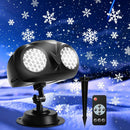 Axyaa Snowfall Projector: Double-tube Rotating Snowflake Lamp for Festive Decoration