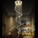 Axyaa Modern Spiral Crystal Chandelier for Large Staircases, Rain Drop Design