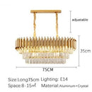 Axyaa Modern Crystal Ceiling Chandelier LED Indoor Lighting for Living & Dining Room