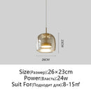Axyaa Glass Pendant Light: Modern Nordic LED Hanging Fixture for Dining Room & Bedroom
