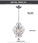Axyaa Mini Crystal Chandelier Pendant Light - Ideal for Kitchen, Bedroom, Dining Area