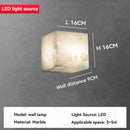 Axyaa Marble Wall Light: Modern Minimalist Nordic Square Alabaster Fixture