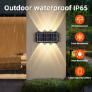 Axyaa Outdoor Solar Wall Lamp - Waterproof Up/Down Light for Porch, Balcony, Garden