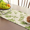 Axyaa Green Jacquard Table Runner with Tassels