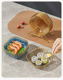 Axyaa Small Fruit Plates Set for Dining Tables - Debris-Free Plastic Storage Bones