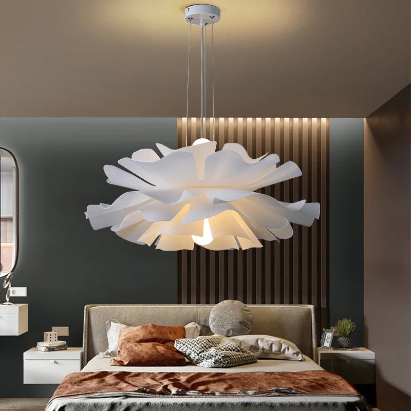 Axyaa Modern LED Petal Chandelier Ceiling Lamp for Bedroom, Study, and Cloakroom