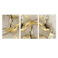 Axyaa Beige Golden Marble Abstract Wall Art Posters Luxury Canvas Print
