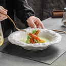Axyaa Stoneware Edge Plate Set for Elegant Dining
