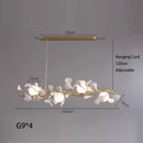 Axyaa Petal Shell Pendant Lights: Romantic Gold Hanging Chandeliers for Home Decor