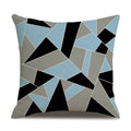 Axyaa Blue Deltoid Geometry Pillow Cover 45*45cm for Living Room, Bedroom, Sofa, Car
