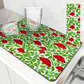Axyaa Plant Leaf Absorbent Drying Mat for Kitchen Dishes & Cups