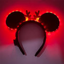 Axyaa Glowing Mouse Ears Christmas Headband - LED Light Costume for Parties