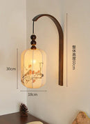 Axyaa Zen Retro Fabric Sconces Light - LED Wall Lamp for Bedroom, Living Room, Restaurant