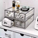 Acrylic Makeup Organizer Box by Axyaa: Multi-layer Clear Desk Storage for Cosmetics & Sundries