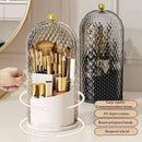 Axyaa Clear Rotating Birdcage Makeup Brush Holder with Lid