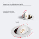 Axyaa LED Downlight: Dimmable COB Spotlight, 360° Adjustable, Home Decor Lighting