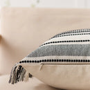 Axyaa Boho Tassel Cushion Cover Fringed Jacquard for Sofa Bed Living Room