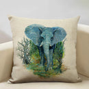 Axyaa Elephant Pattern Decorative Cushion Cover 45x45cm