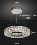 Axyaa Crystal Pendant Chandelier for Modern Luxury Decor, LED, Gold/Silver Finish