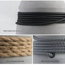Axyaa Minimalist Cylindrical Hemp Rope Pendant Light