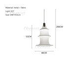 Axyaa Nordic Minimalist Fabric LED Pendant Light Chandelier for Home Decor