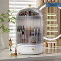 Axyaa 360° Rotating Makeup Organizer with Lid and Drawer - Cosmetic Display Stand