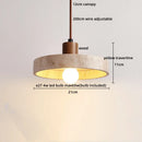 Axyaa Wood Yellow Travertine LED Pendant Lights - Japan Style Kitchen Island Hanglamp