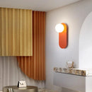 Axyaa Nordic Glass Orange LED Wall Sconce - Minimalist Aesthetic Lighting for Home Decor