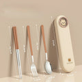 Axyaa Kawaii Cutlery Set: Spoon, Fork, Chopsticks in Case