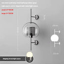 Modern Nordic Minimalist Iron Glass Ball Wall Lamp for Hotel Bedside, Axyaa Gold Design Led Wall Light