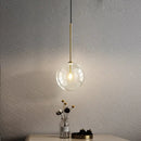 Axyaa Clear Glass Ball Pendant Chandelier for Dining Room, Bedroom & Kitchen