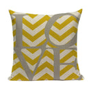 Axyaa Yellow Geometric Linen Pillow Case 45*45cm