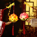Axyaa Lotus Lantern Hand Held Glowing Light - Festive Chinese Decoration