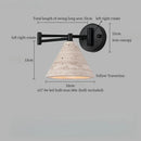 Axyaa Wabi Sabi Iron Yellow LED Wall Light Fixture for Living Room & Bedside
