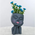 Axyaa Creative Garden Face Gill Resin Flower Pot for Home Decor
