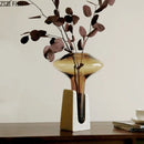 Axyaa Glass Floral Vase Hydroponic Flower Arrangement Artistic Vessel